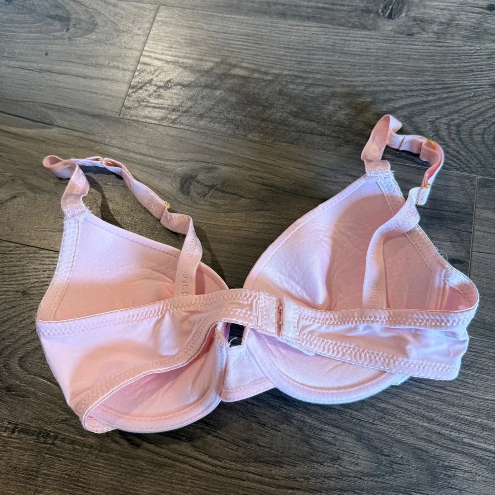 Juicy Couture‎ Pink Logo Strap T-Shirt Bra Underwire 34C 4603-65